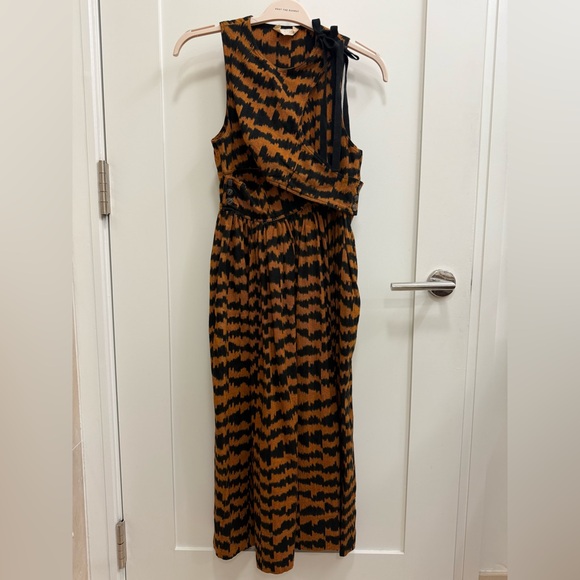 Ulla Johnson Klea Wrap-Effect Cotton Midi Dress - Picture 2 of 8